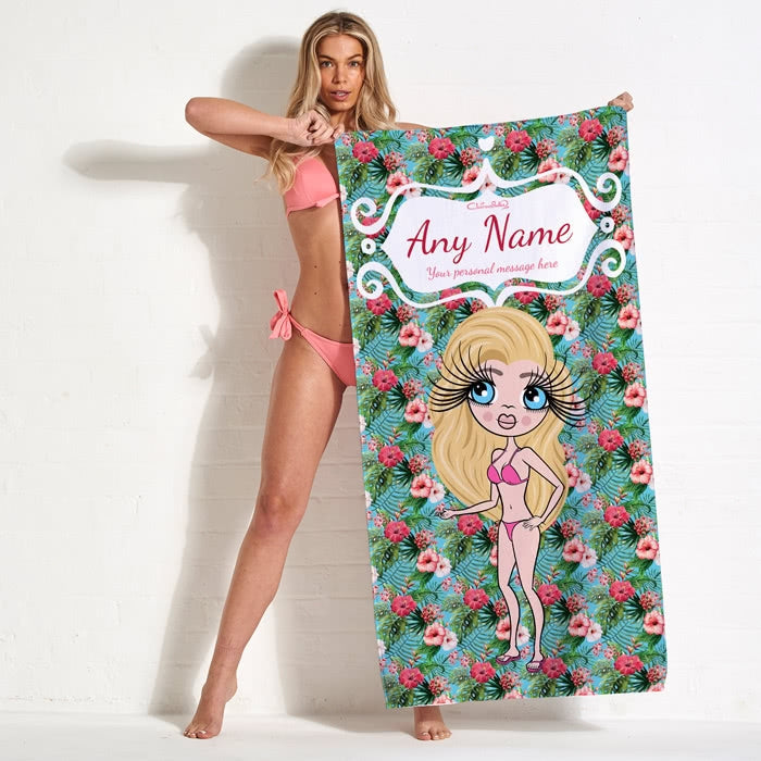 ClaireaBella Hula Print Beach Towel - Image 9