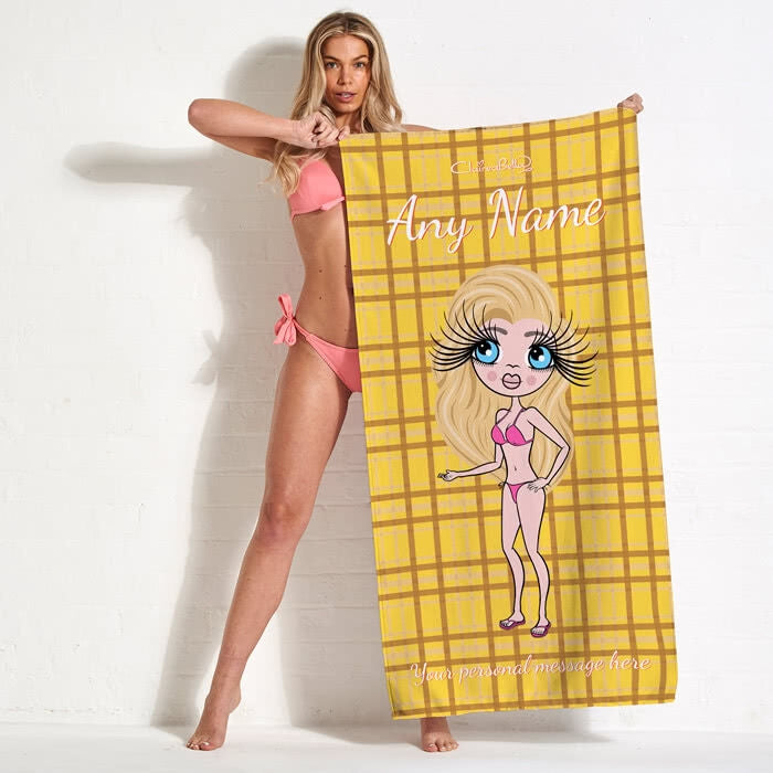 ClaireaBella Tartan Beach Towel - Image 3