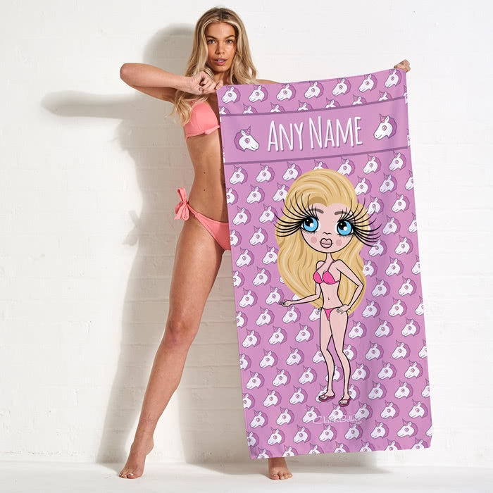 ClaireaBella Unicorn Emoji Beach Towel - Image 7