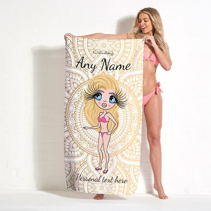 ClaireaBella Golden Lace Beach Towel - Image 3