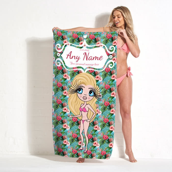 ClaireaBella Hula Print Beach Towel - Image 3