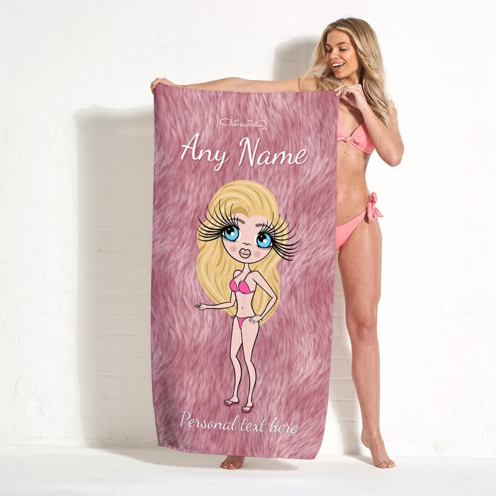 ClaireaBella Fur Effect Beach Towel - Image 3