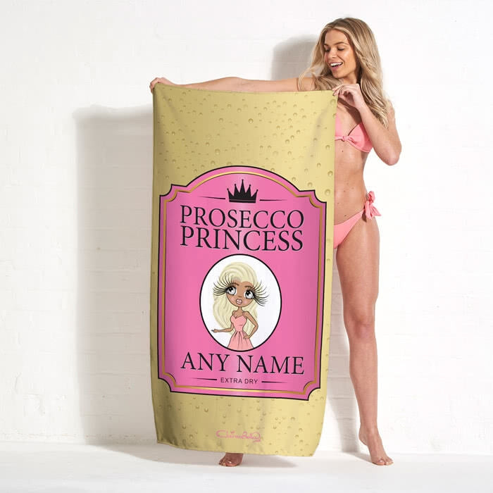 ClaireaBella Prosecco Princess Beach Towel - Image 1