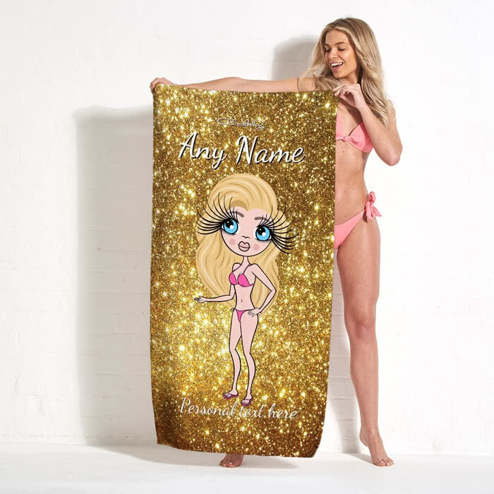 ClaireaBella Glitter Effect Beach Towel - Image 7