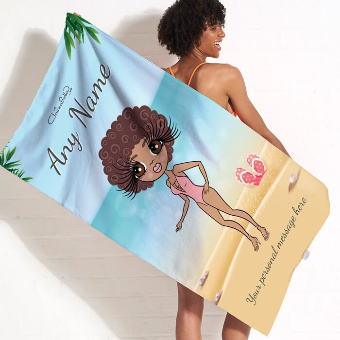 ClaireaBella Beach Print Beach Towel - Image 1