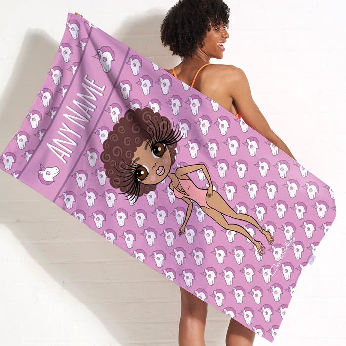 ClaireaBella Unicorn Emoji Beach Towel - Image 3