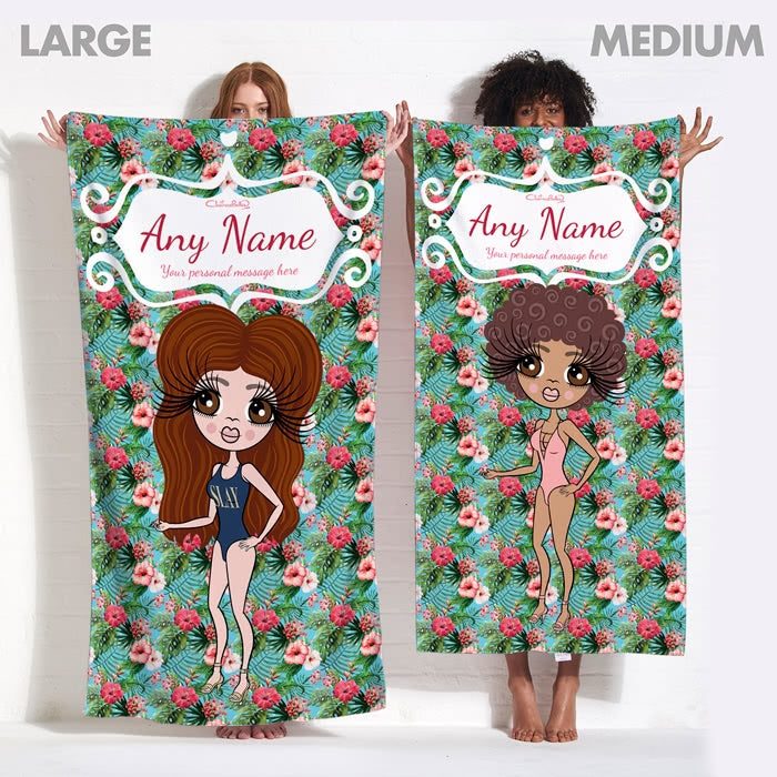 ClaireaBella Hula Print Beach Towel - Image 13