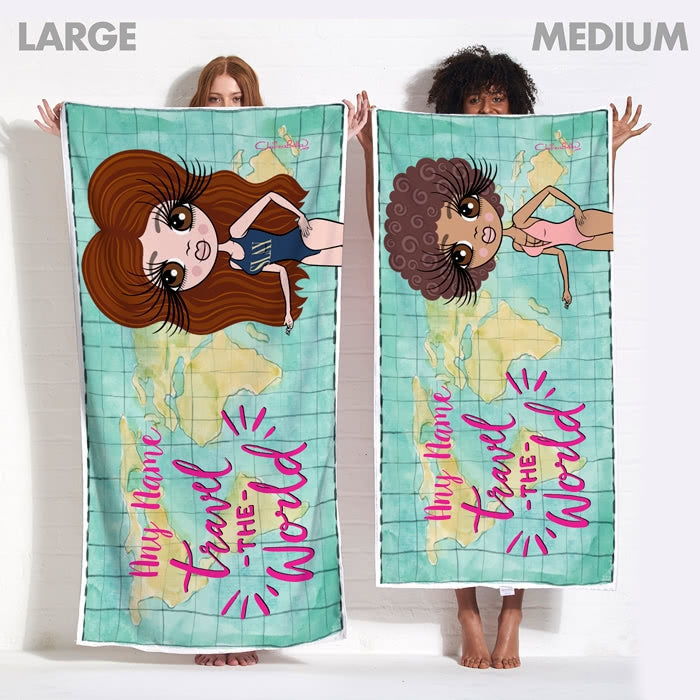 ClaireaBella World Print Beach Towel - Image 13