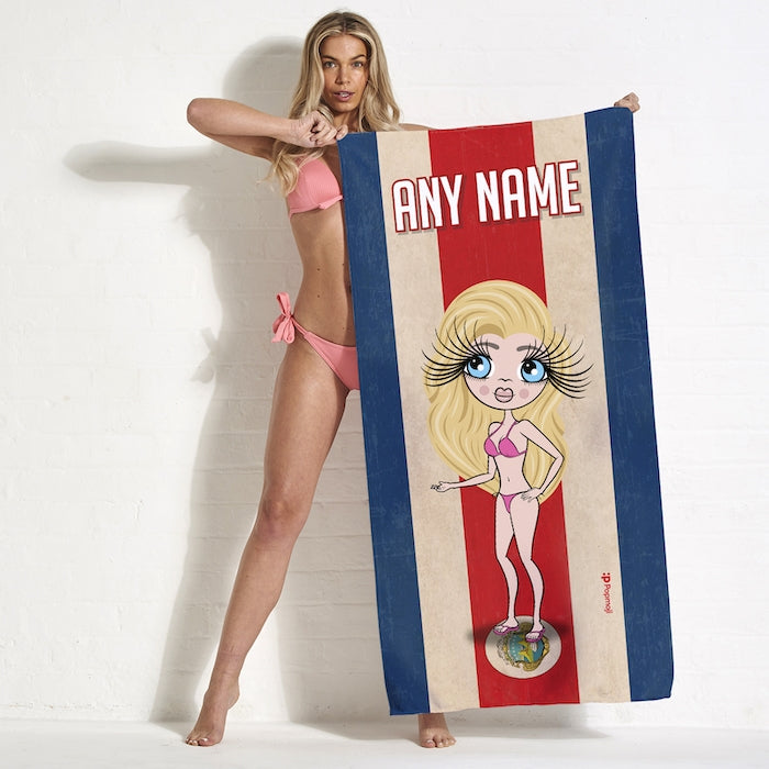 ClaireaBella Love Costa Rica Flag Beach Towel - Image 2