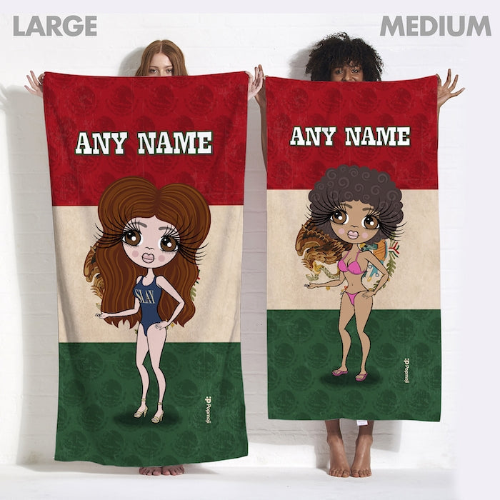 ClaireaBella Love Mexico Flag Beach Towel - Image 5