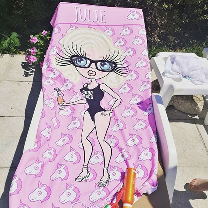 ClaireaBella Unicorn Emoji Beach Towel - Image 15