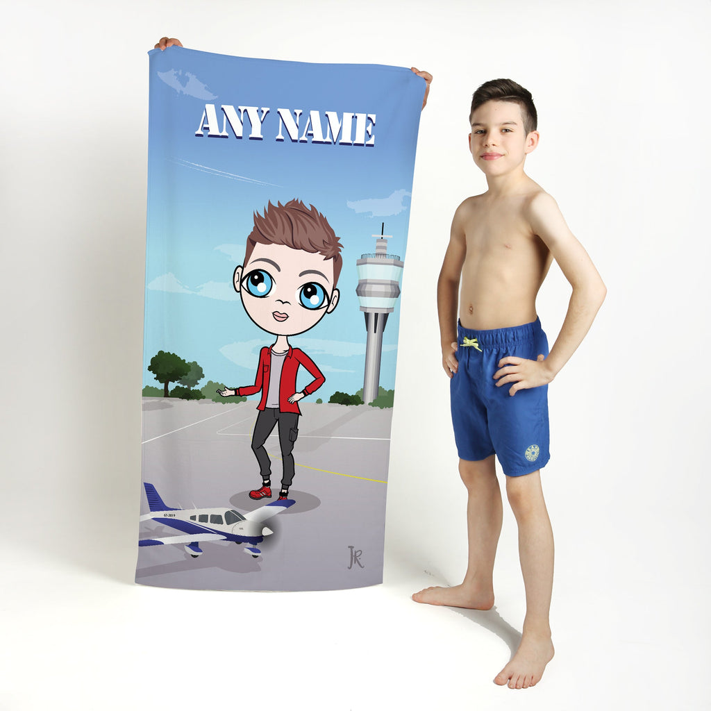 Jnr Boys Airplanes Beach Towel