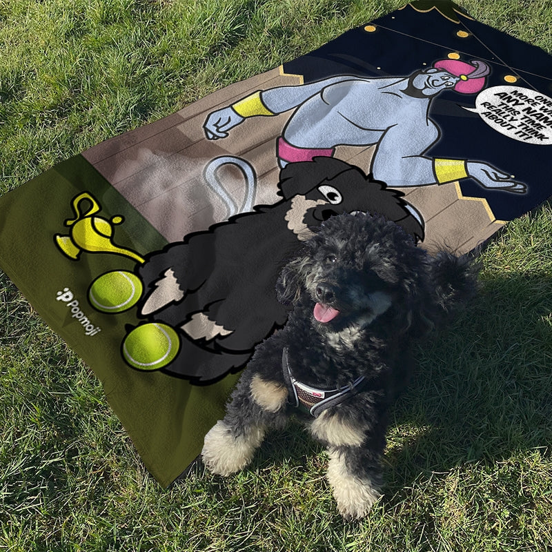 Personalised Dog 3 Wishes Beach Towel - Image 5