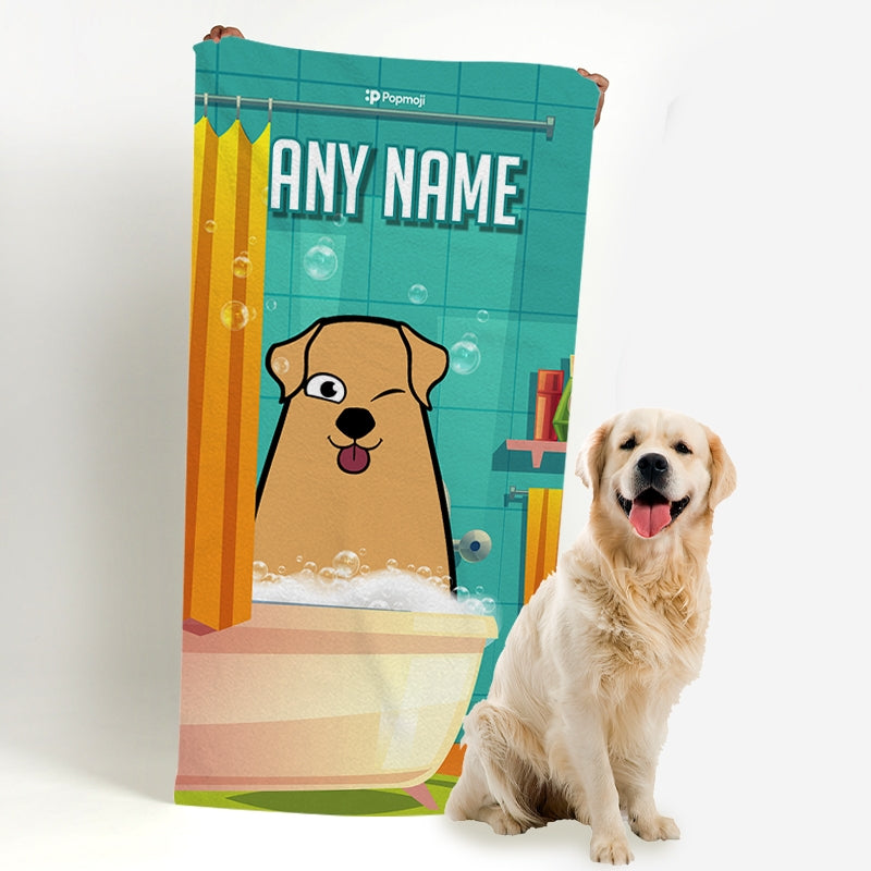 Personalised Dog Bath Time Beach Towel - Image 3