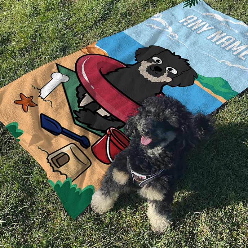 Personalised Dog Beach Fun Beach Towel - Image 2