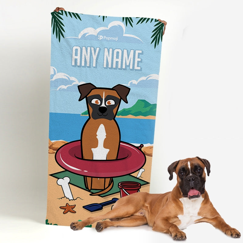 Personalised Dog Beach Fun Beach Towel - Image 5