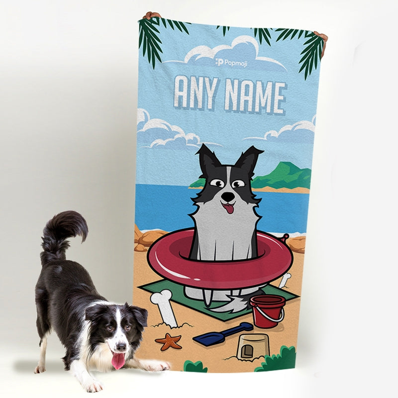 Personalised Dog Beach Fun Beach Towel - Image 3