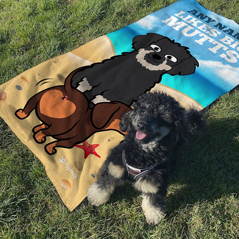 Personalised Dog Big Mutts Beach Towel - Image 5