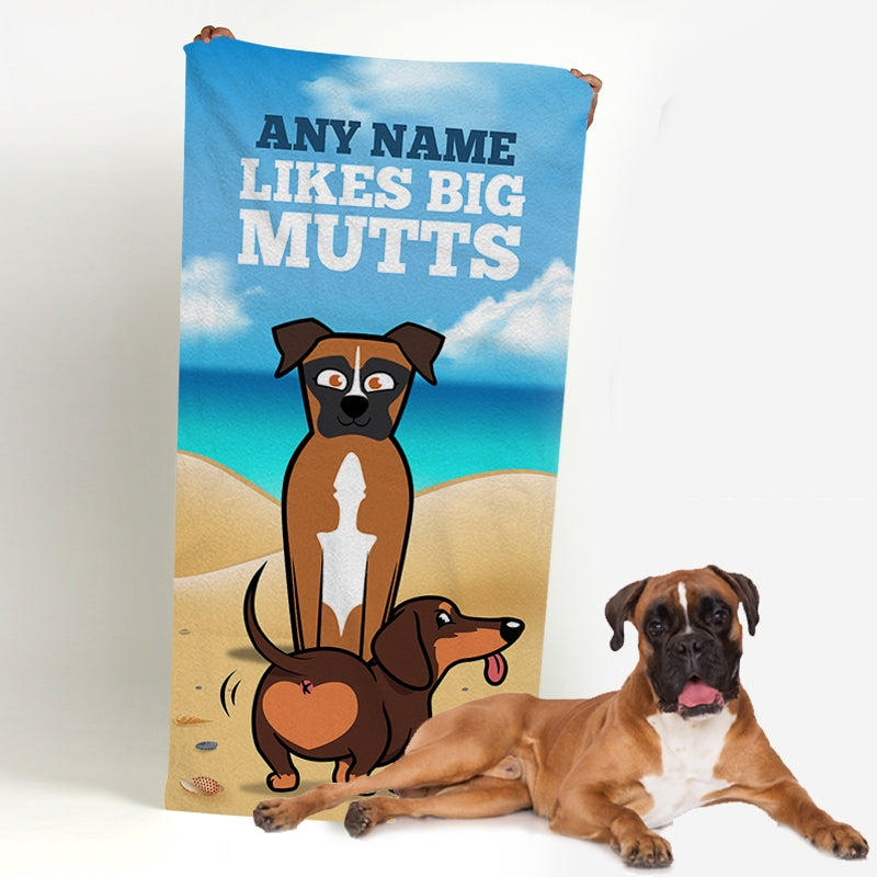 Personalised Dog Big Mutts Beach Towel - Image 2