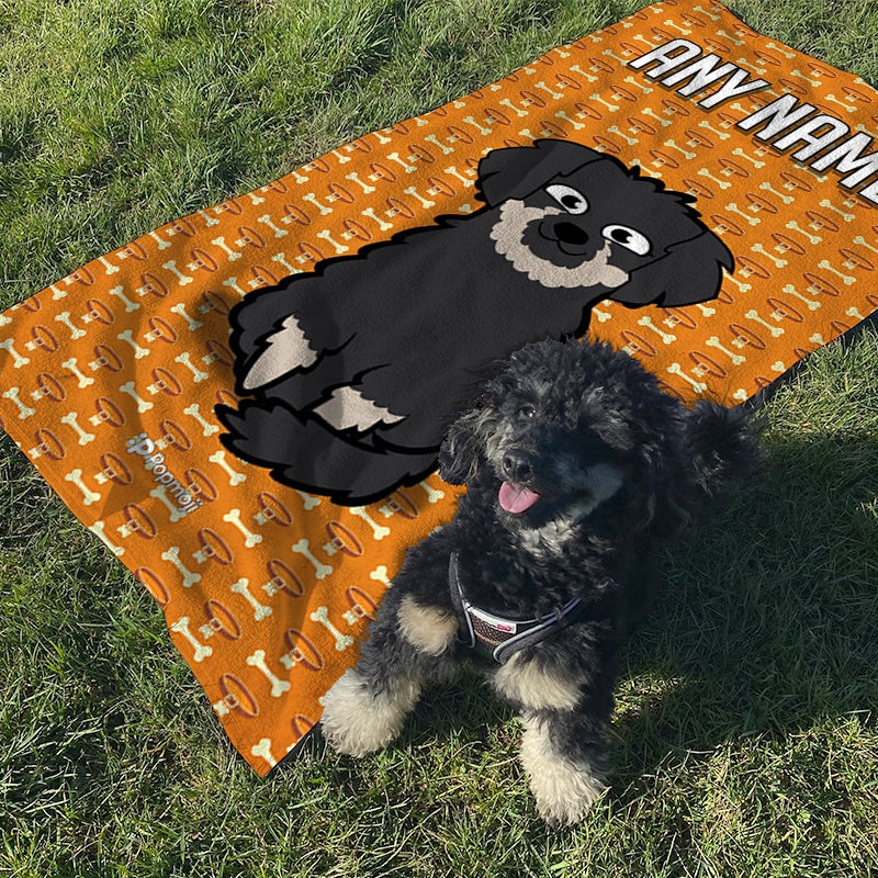 Personalised Dog Collar Beach Towel - Image 1