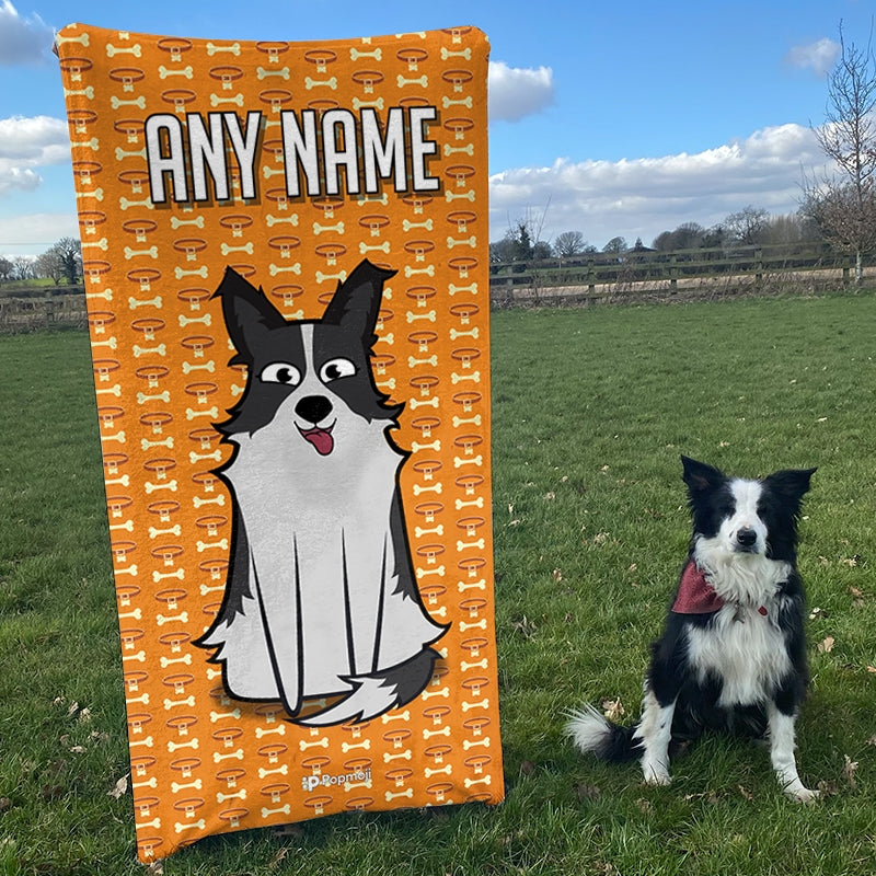 Personalised Dog Collar Beach Towel - Image 4