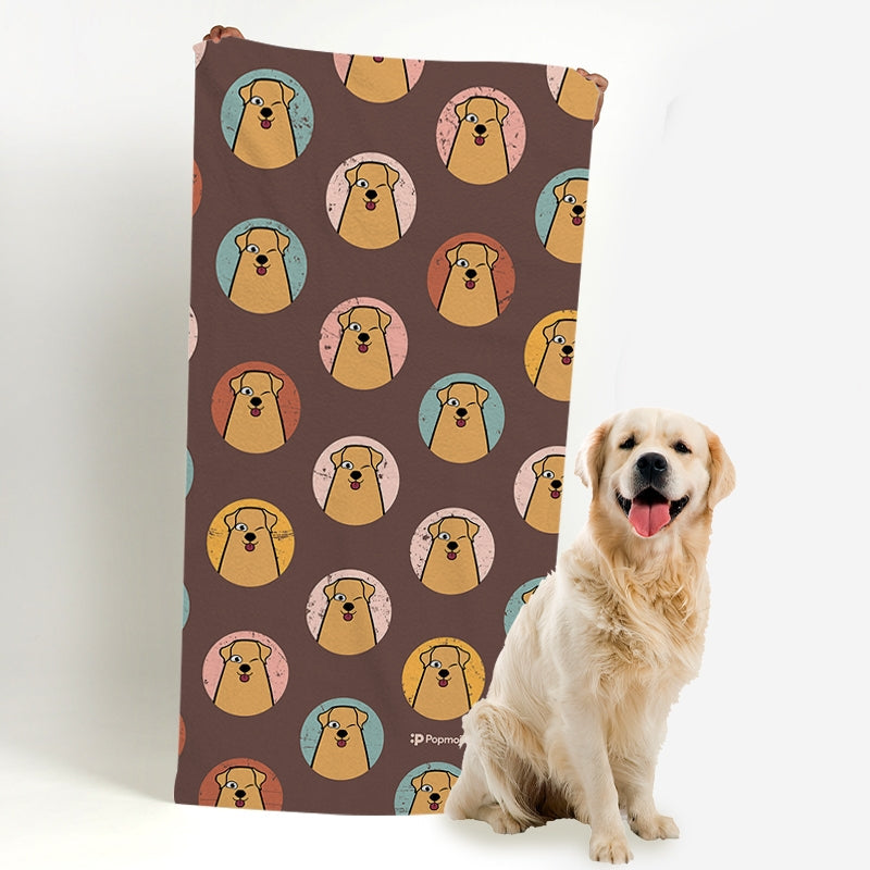 Personalised Dog Emoji Beach Towel - Image 4