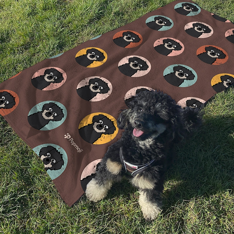 Personalised Dog Emoji Beach Towel - Image 5