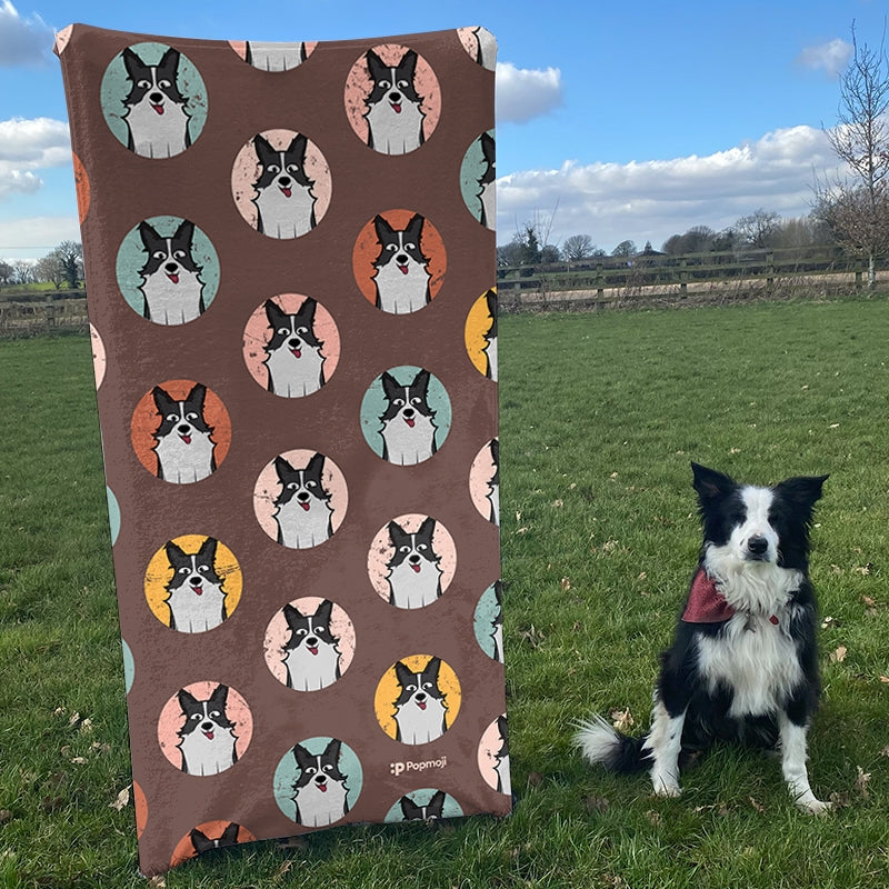 Personalised Dog Emoji Beach Towel - Image 3