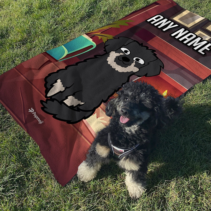 Personalised Dog Fireplace Beach Towel - Image 4