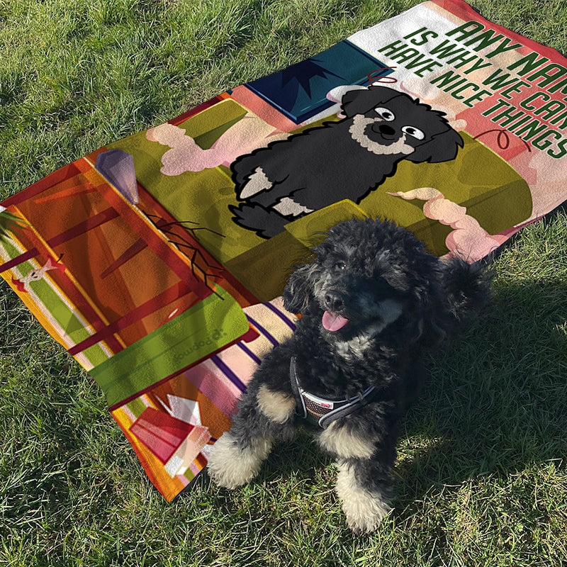 Personalised Dog Nice Things Beach Towel - Image 5