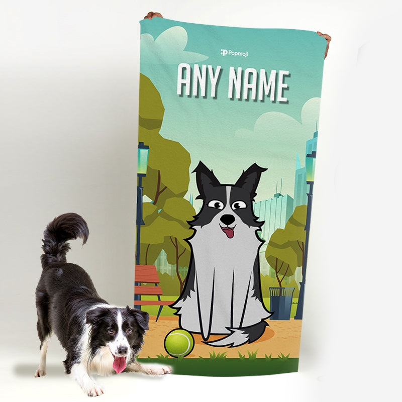 Personalised Dog Park Life Beach Towel - Image 1