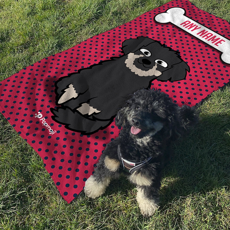 Personalised Dog Polka Dots Beach Towel - Image 5