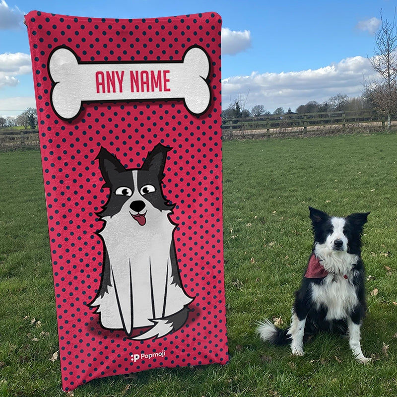 Personalised Dog Polka Dots Beach Towel - Image 4