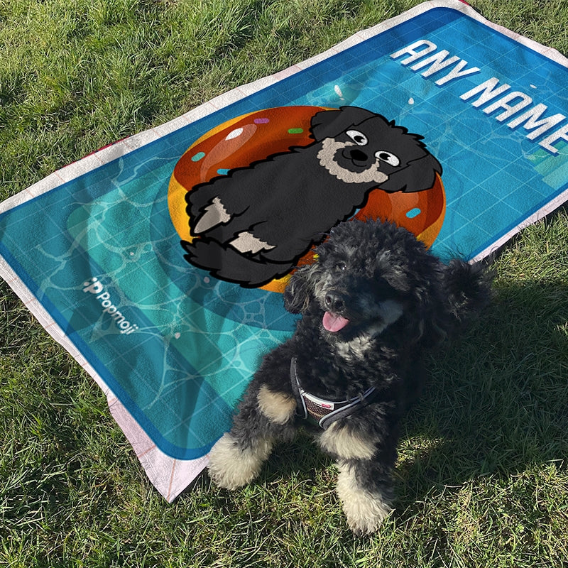 Personalised Dog Pool Time Beach Towel - Image 5