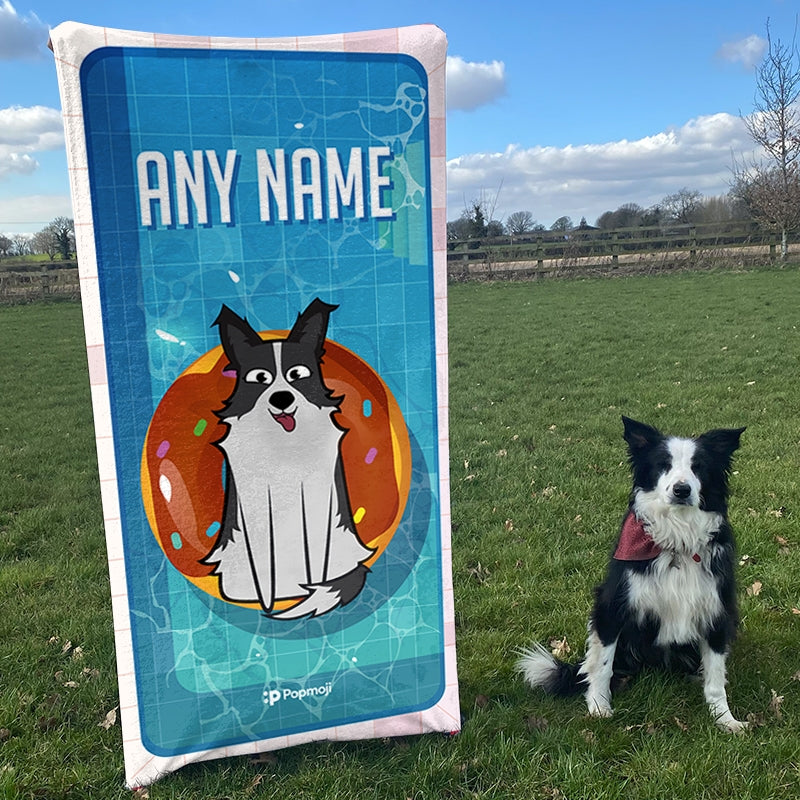 Personalised Dog Pool Time Beach Towel - Image 4