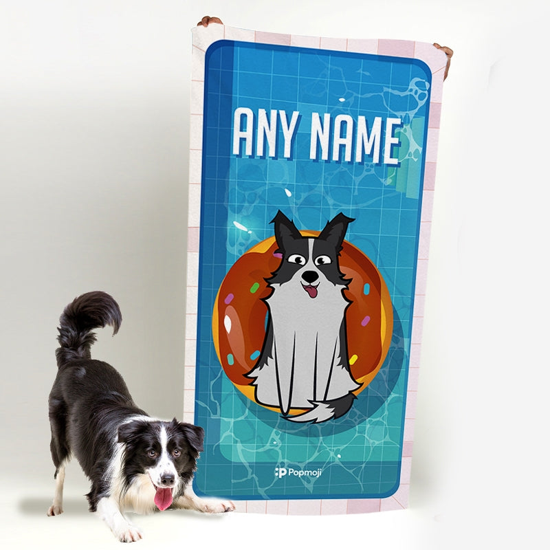 Personalised Dog Pool Time Beach Towel - Image 2