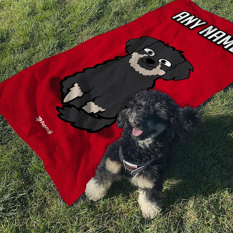 Personalised Dog Red Beach Towel - Image 5