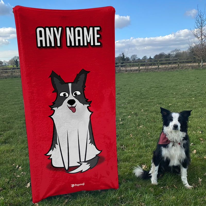 Personalised Dog Red Beach Towel - Image 3