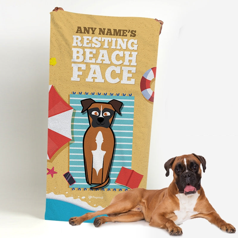 Personalised Dog Resting Beach Towel - Image 1