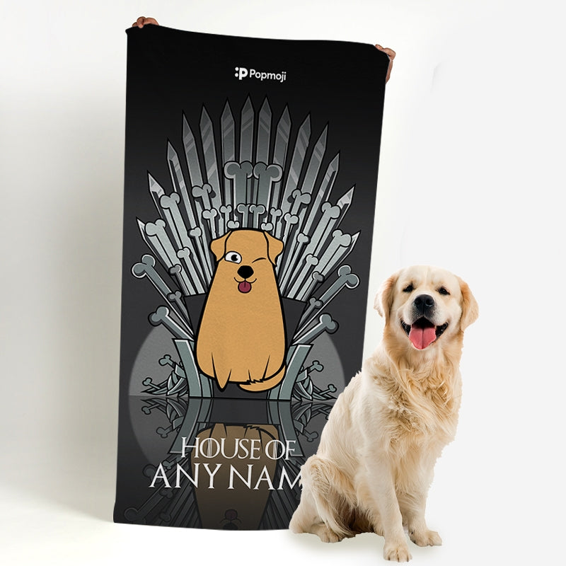 Personalised Dog Throne Beach Towel - Image 3