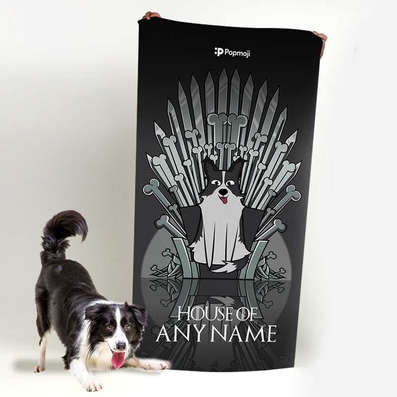 Personalised Dog Throne Beach Towel - Image 4