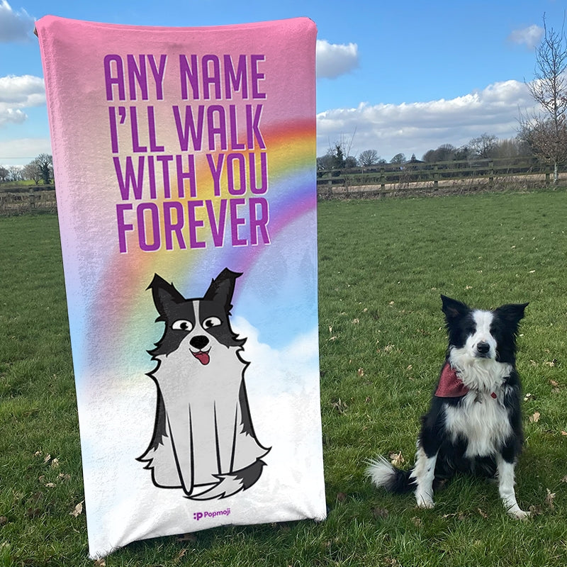 Personalised Dog Walk With You Forever Beach Towel - Image 4