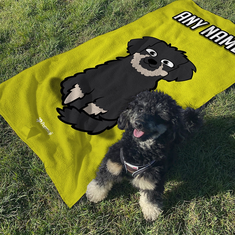 Personalised Dog Yellow Beach Towel - Image 4