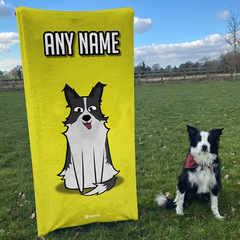 Personalised Dog Yellow Beach Towel - Image 3