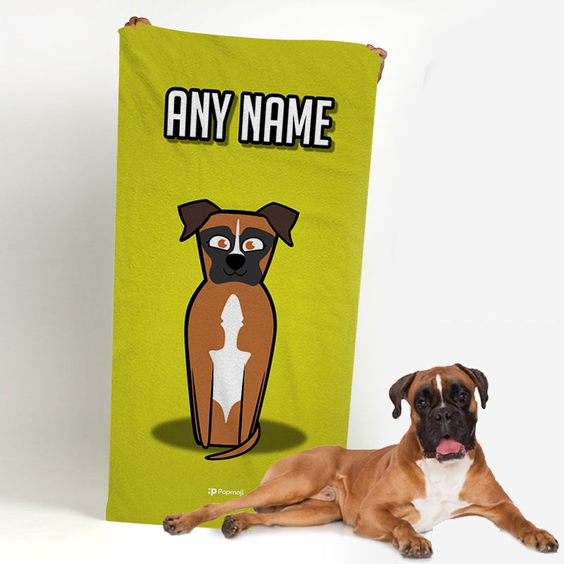 Personalised Dog Yellow Beach Towel - Image 1