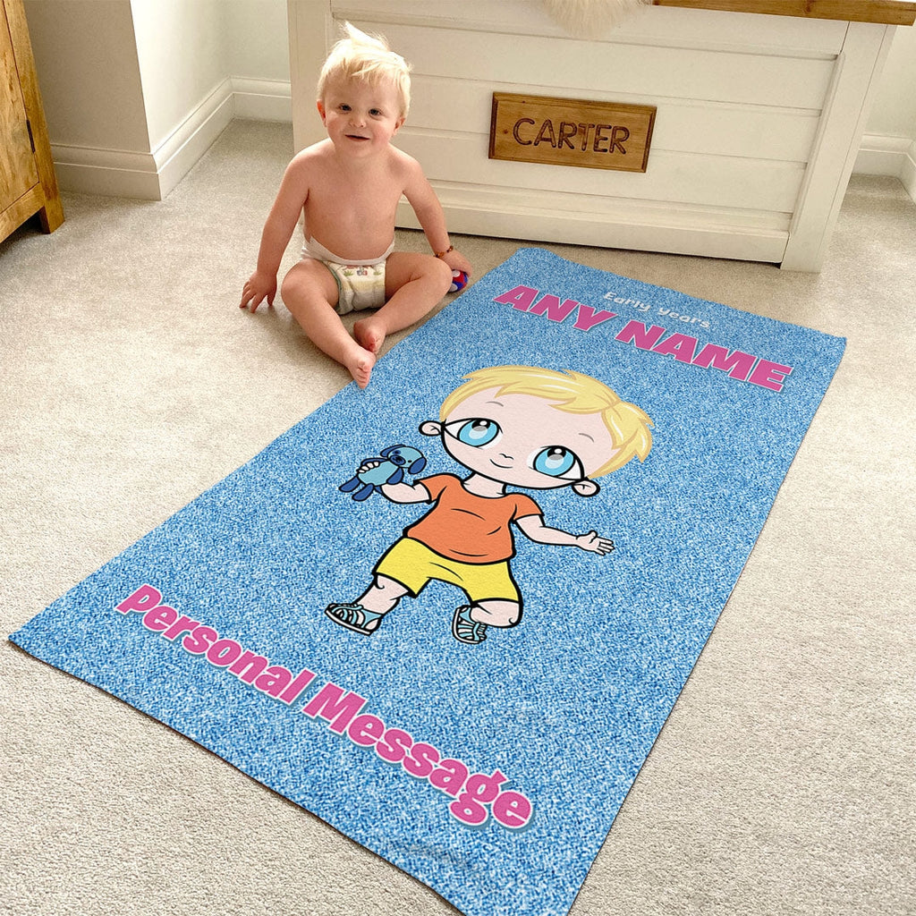 Early Years Blue Glitter Effect Beach Towel - Image 1