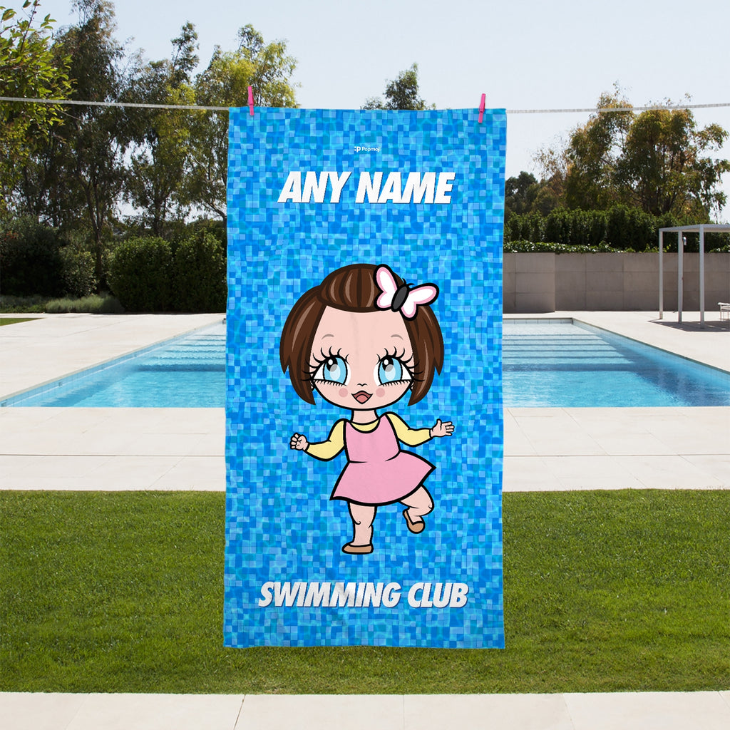 Early Years Personalised Pool Texture Swimming Towel - Image 1