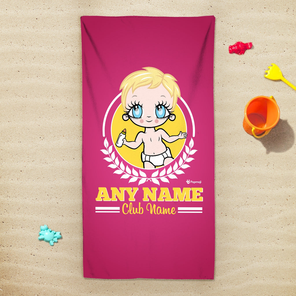 Early Years Personalised Varsity Swimming Towel - Image 3