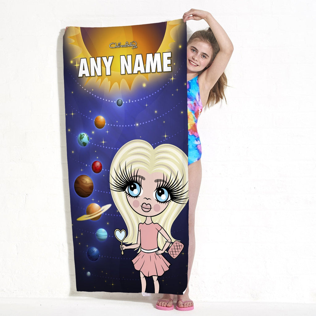 ClaireaBella Girls Space Galaxy Beach Towel - Image 5