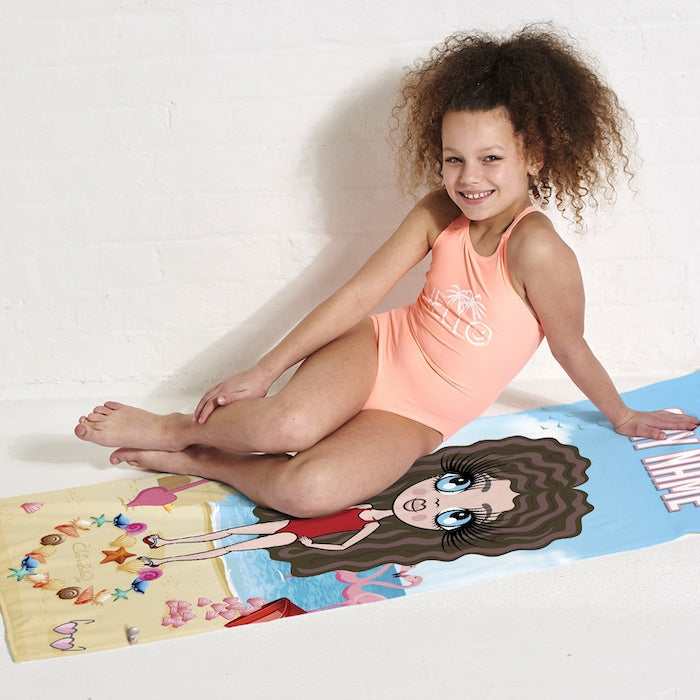 ClaireaBella Girls Footballing Goals Beach Towel - Image 5